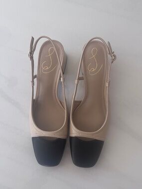Sam Edelman Leather Slingback, Block Heel Shoes - 6.5